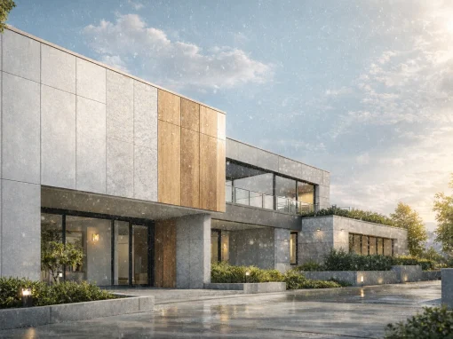 Paneles KLADS en fachada ventilada HPL con diseño arquitectónico