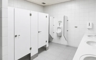 Instalación de cubículos de baños para la Municipalidad de Vitacura